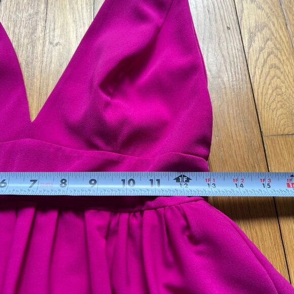 Jill Jill Stuart Size 8 Fuchsia Dayglo Deep V-Neck Bridesmaid Gown Dress NWT - Picture 5 of 16